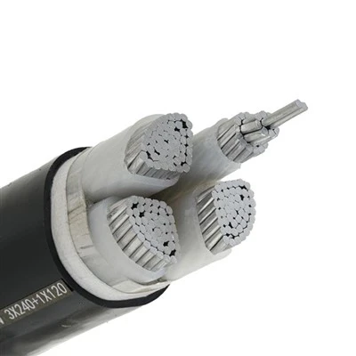 Câble XLPE en aluminium BT à usage extérieur YJLV 0.6/1KV blindé résistant aux UV
