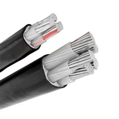 Fil de ligne couvert par câble en aluminium d'éclairage de YJV jusqu'à 35KV câble de dérivation de service câble en aluminium isolé par XLPE toronné