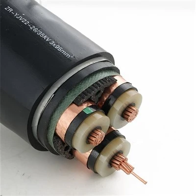 Câble d'alimentation industriel ignifuge haute tension XLPE, câble simple/multicœur YJV ZR-