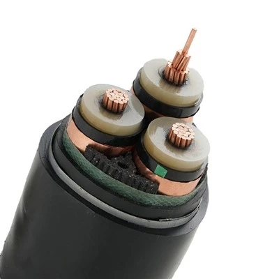 Câble d'alimentation ZR-YJV22 26/35kV XLPE, 3 conducteurs, 185mm, cuivre, cuivre, PVC